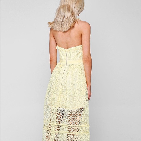 NWT Self-Portrait Yellow Floral Lace Dress - Picture 7 of 8